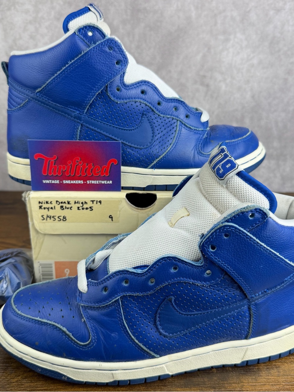 Nike SB Dunk High T19 Royal Blue Size 9 305050-441 Men’s Skater Shoes OG Rare